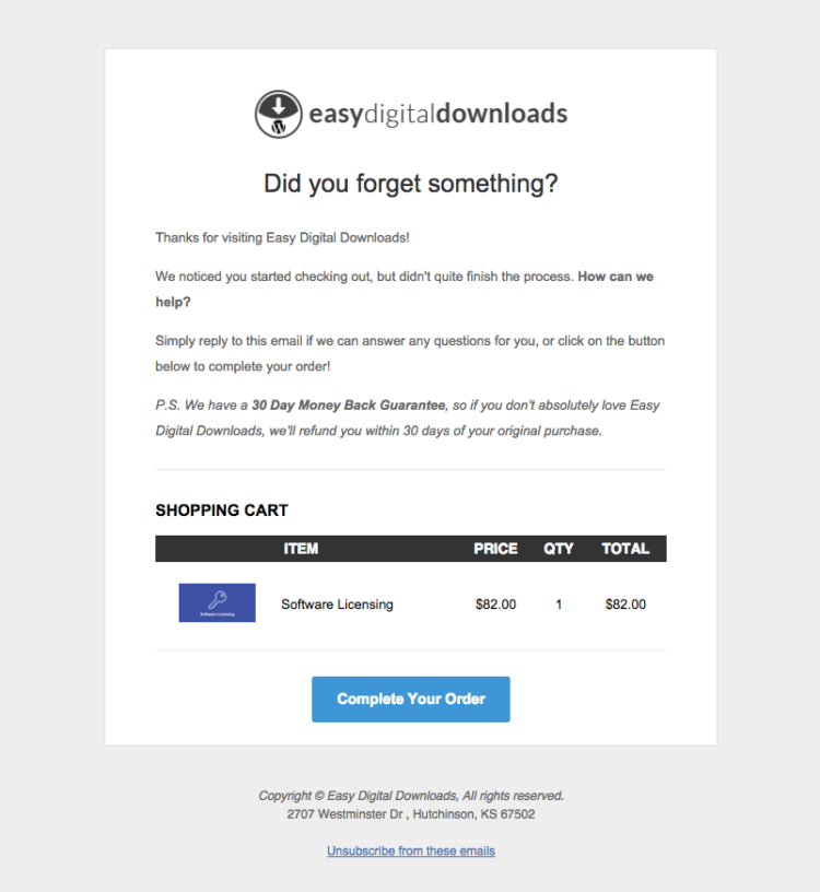 Campaign Email 1