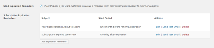 Subscription Emails