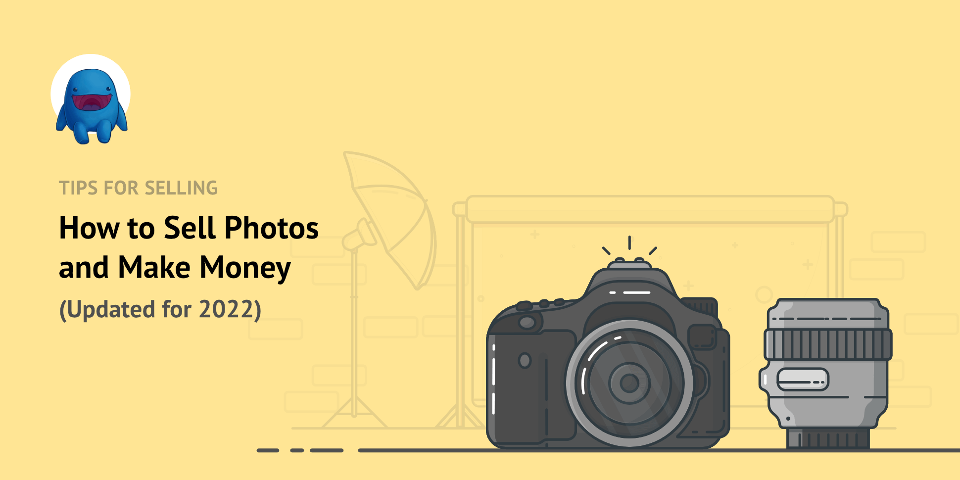 Illustration: a camera and lens