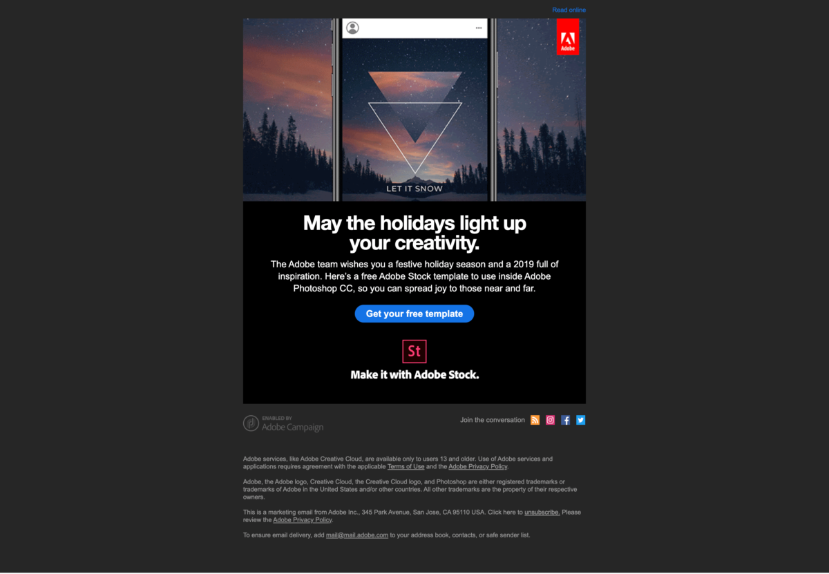 Newsletter with a free product (Adobe Stock)