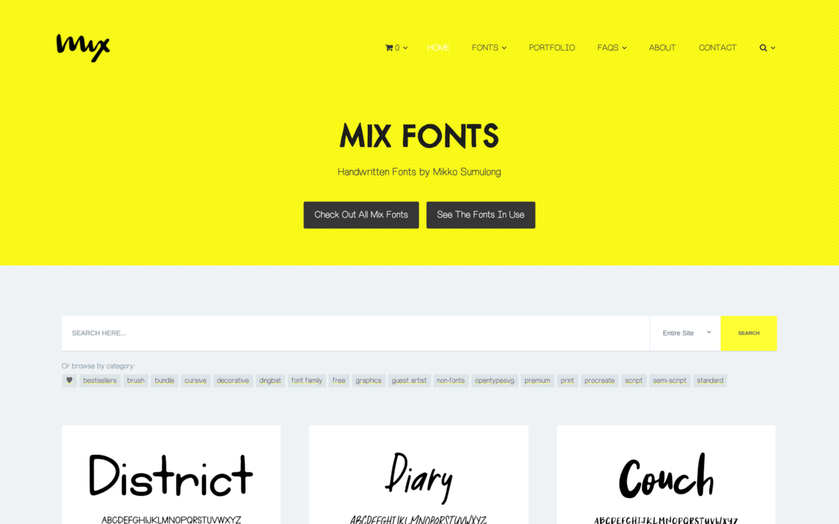 MixFonts home page