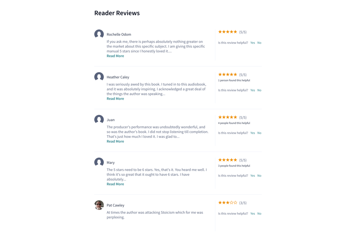 Screenshot - Reader reviews – Easy Digital Downloads Screenshot - Reader reviews