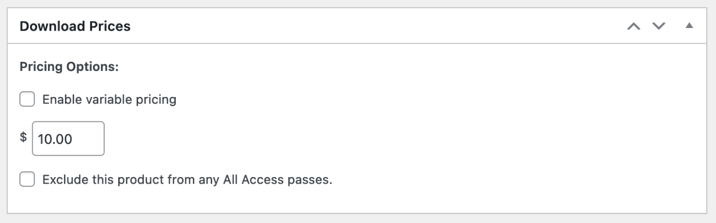 Screenshot: all access checkbox