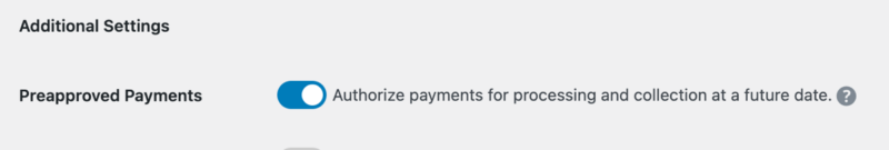 The Preapproved Payments option for Stripe gateway settings in Easy Digital Downloads. 