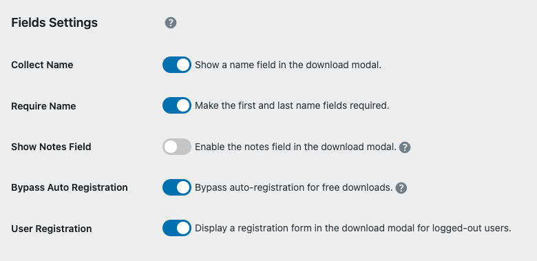 free-downloads-fields-settings-edd – Easy Digital Downloads La configuración de campos de Descargas Gratuitas de EDD.