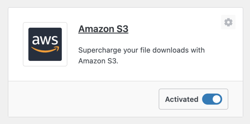 EDDでAmazon S3を有効にする。