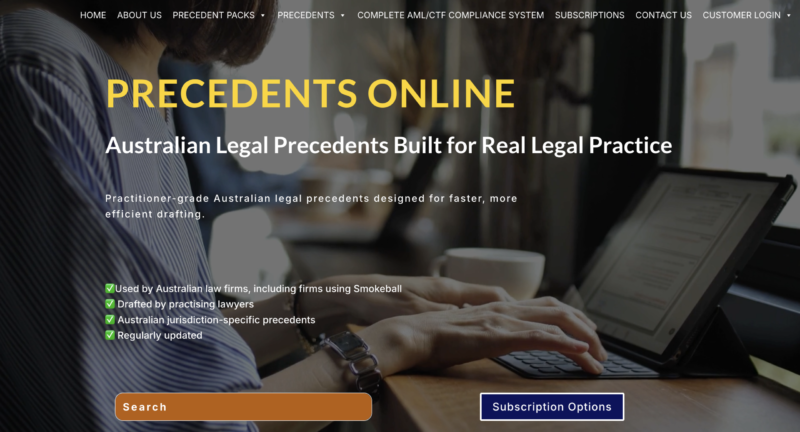 precedents-online-selling-documents-scaled – Easy Digital Downloads Precedents Online website selling popular digital products and documents like legal templates.