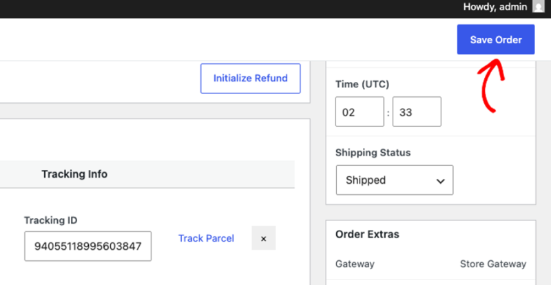 étape_17_remplir_suivi_et_enregistrer – Easy Digital Downloads Champ Numéro de suivi dans Simple Shipping pour Easy Digital Downloads.