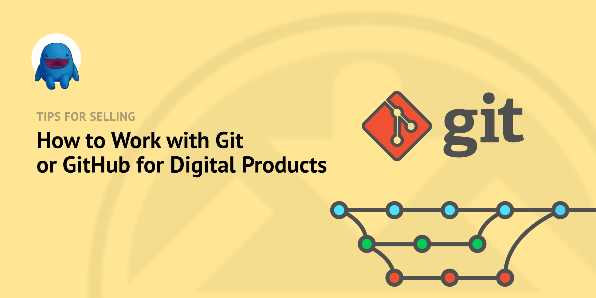 Illustration: Git Logo and branches