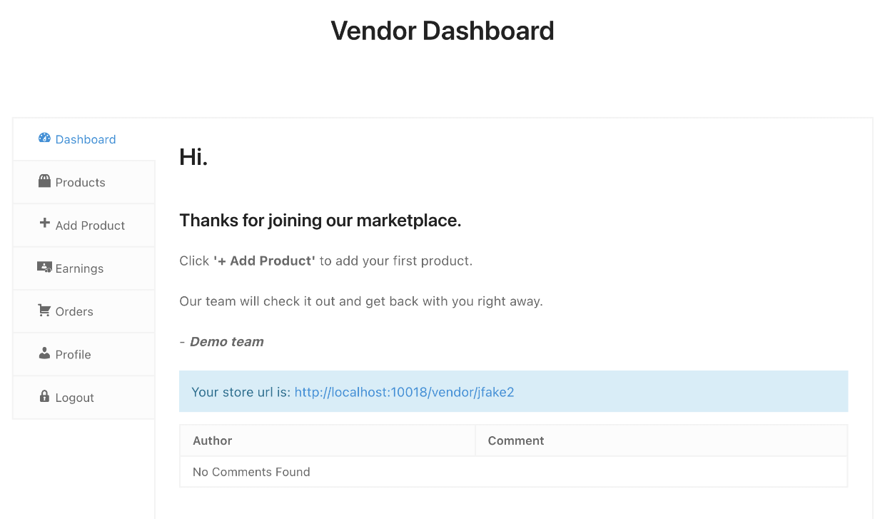 Screenshot: EDD's FES Digital Marketplace Vendor Dashboard
