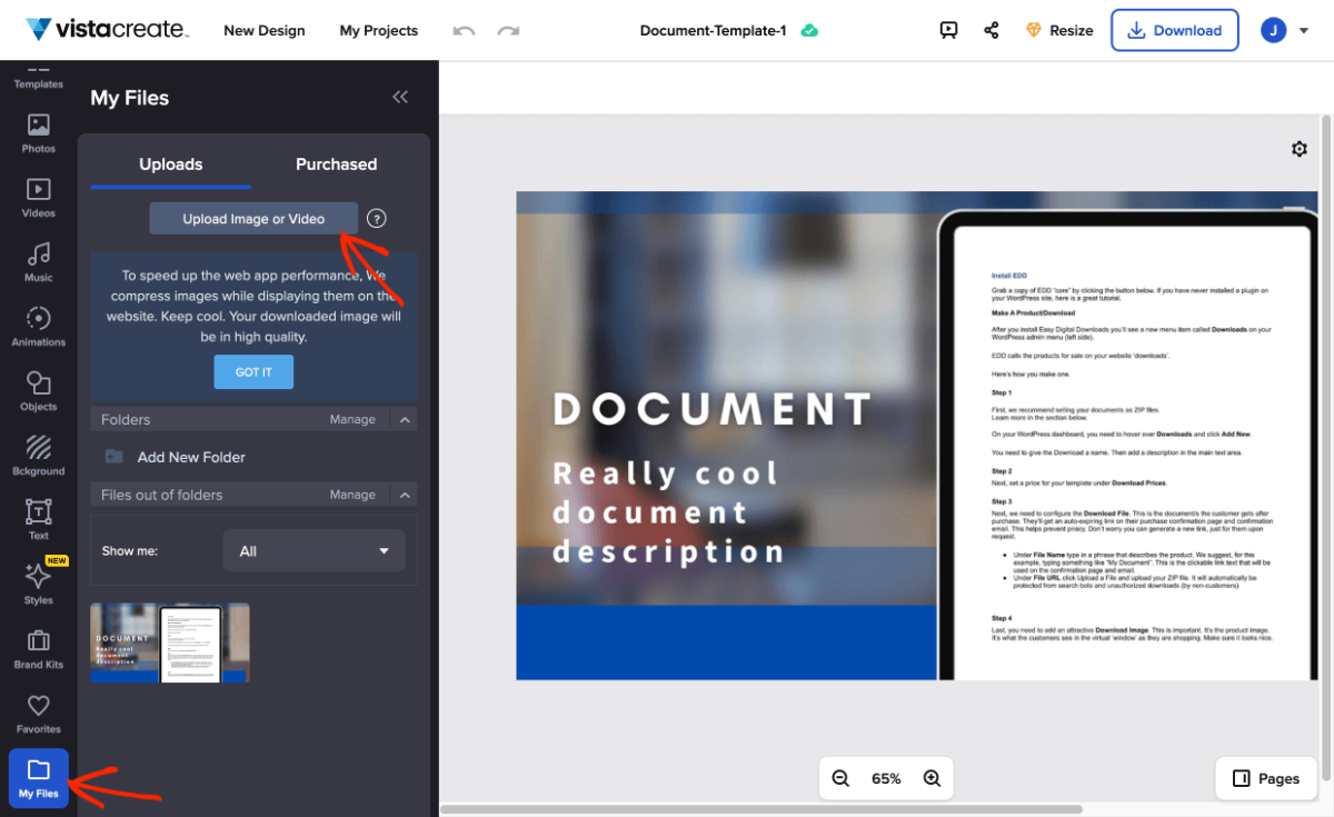 How to Sell VistaCreate Templates With WordPress