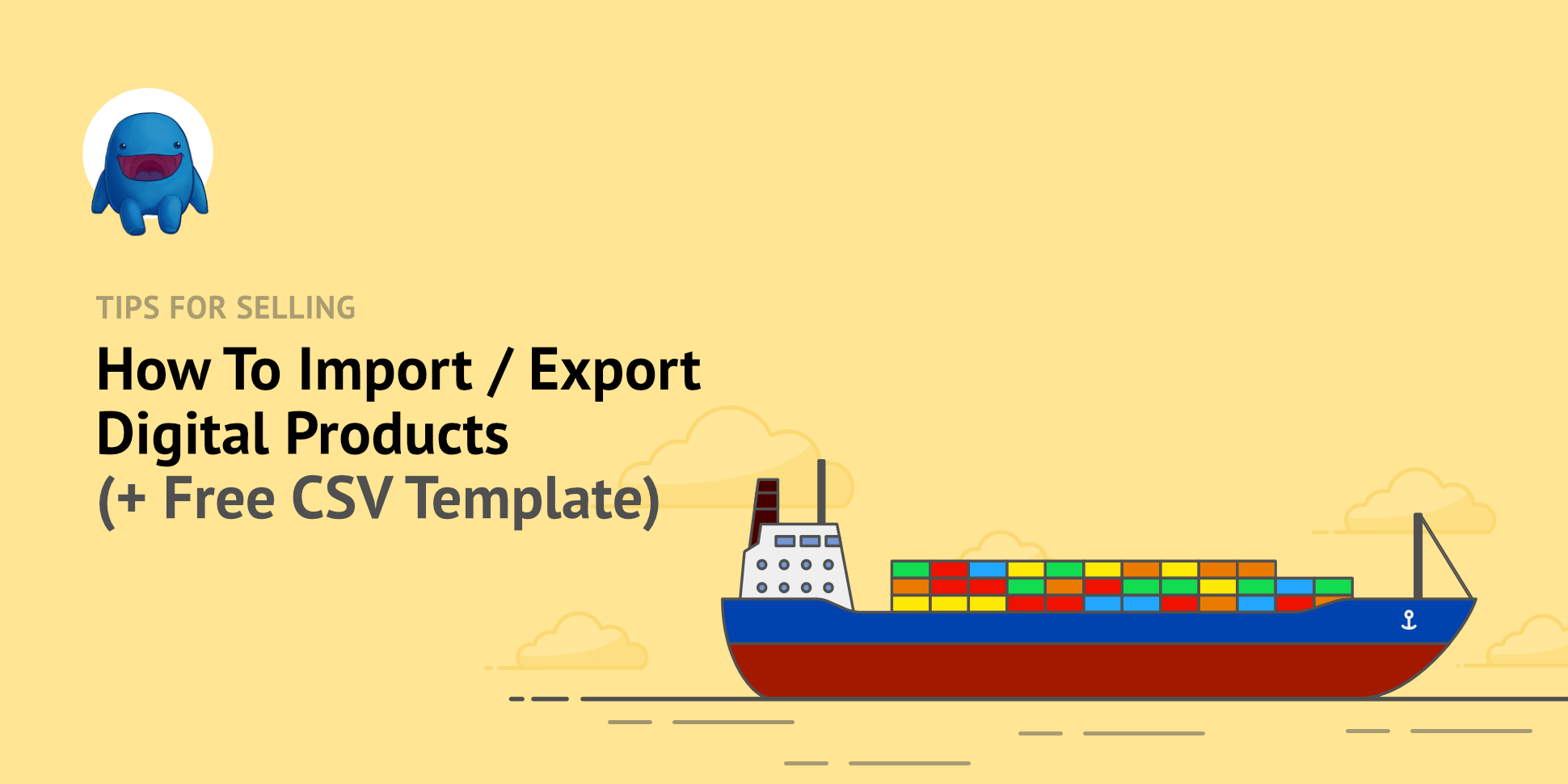 Illustration: A large container ship on the ocean