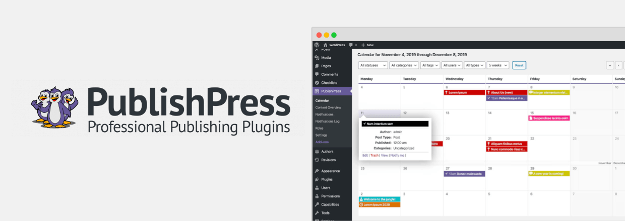 Screenshot and logo: PublishPress