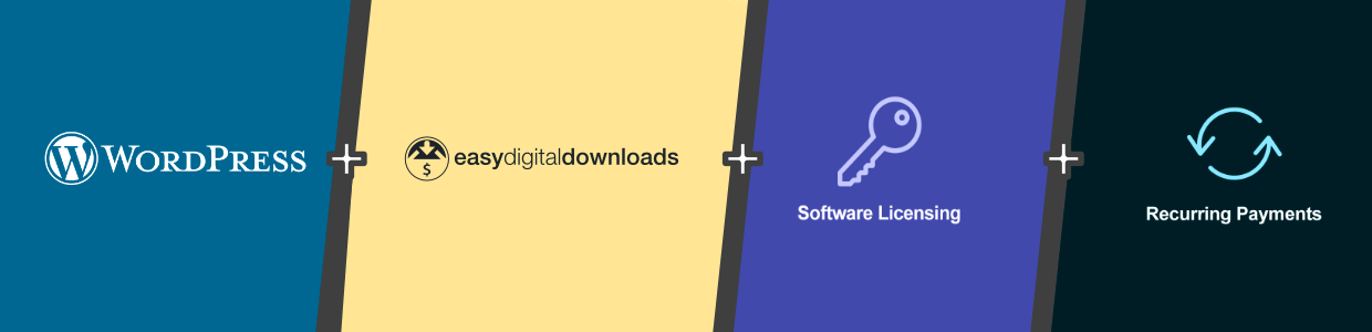WordPress, EDD, Software Licensing, and Recurring Payments Logos