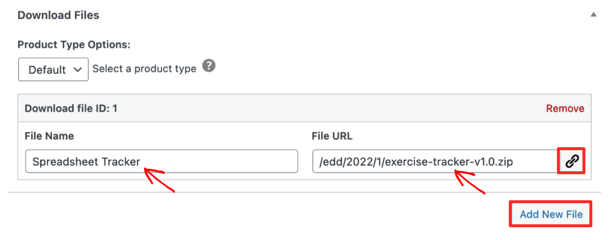 EDD Download Files Settings