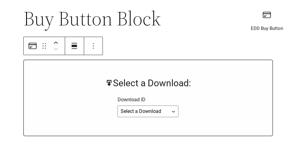 The EDD 3.1 Buy Button block.