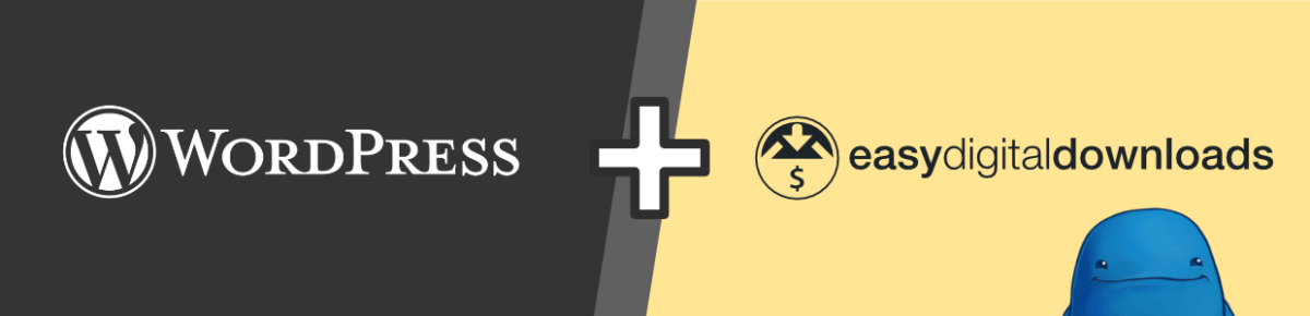 The WordPress + Easy Digital Downloads logo, one of the best WooCommerce alternatives.