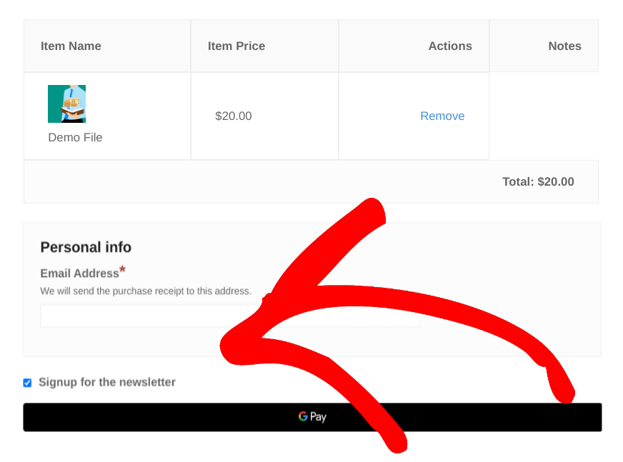 The option to add customers to Mailchimp at checkout in WordPress. 