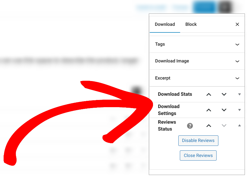 The Reviews Status meta box in EDD.