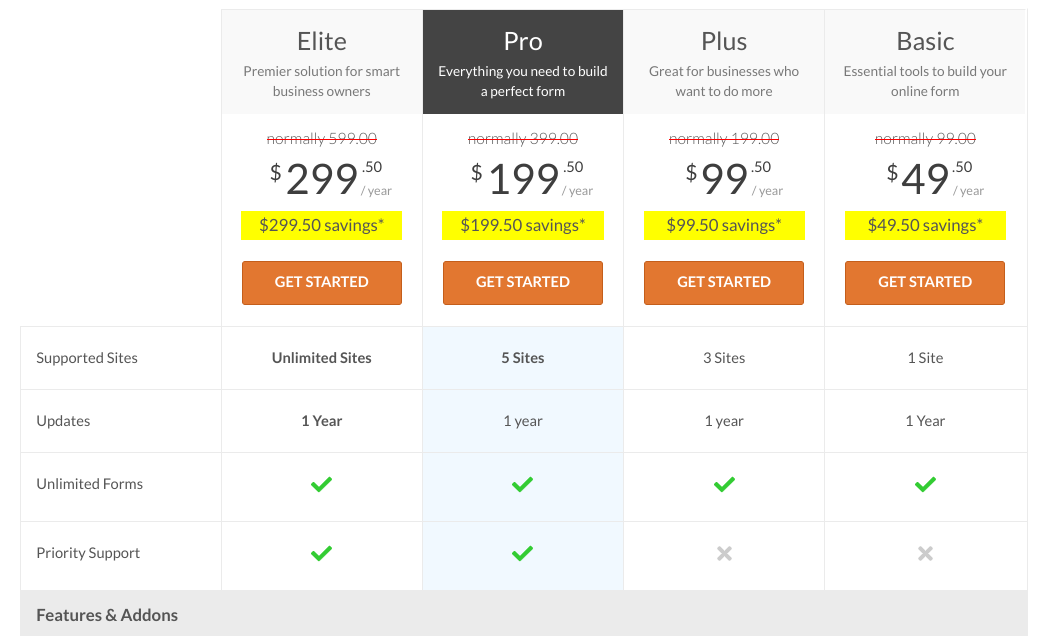 Product comparison