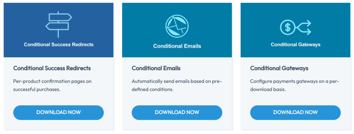 The Conditional extensions offered by Easy Digital Downloads. 
