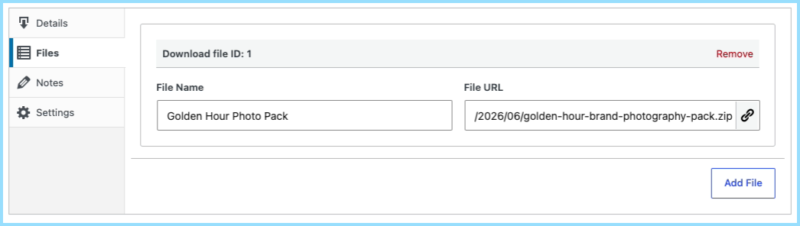 Subir archivos de fotografía para vender en el sitio web de WordPress.