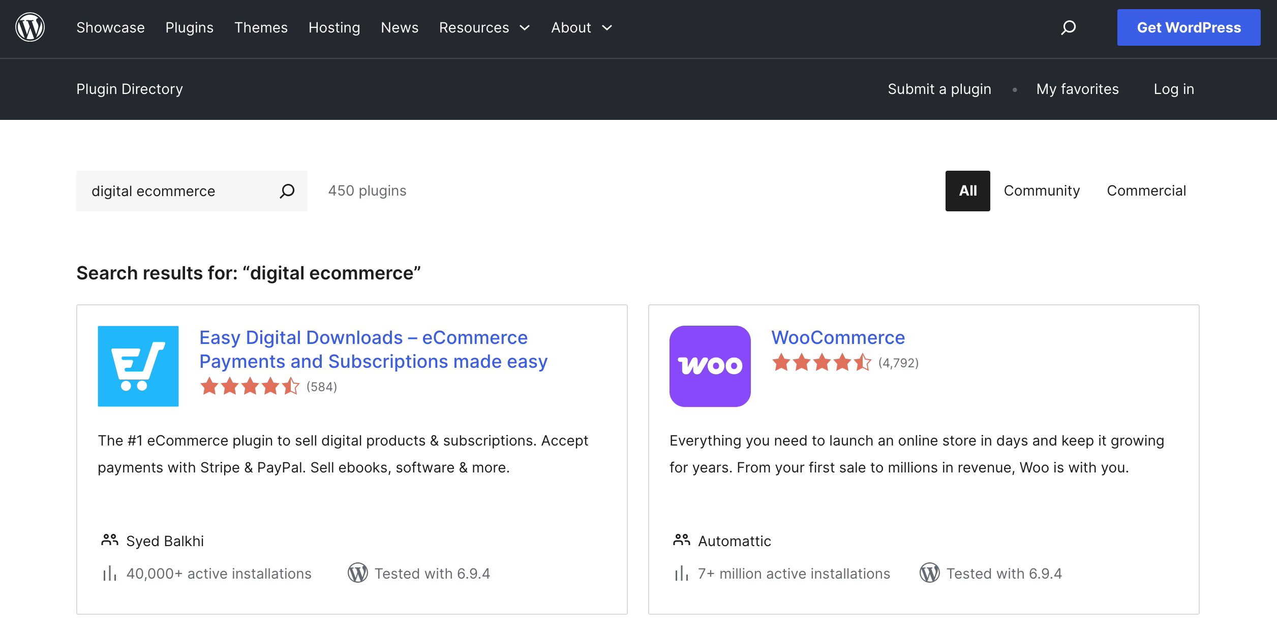 La directory dei plugin di WordPress.org – Easy Digital Downloads – Easy Digital Downloads La directory dei plugin di WordPress.org