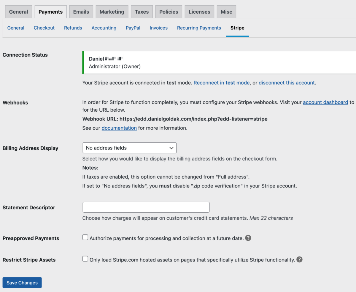 Stripe – Setup Documentation – Easy Digital Downloads