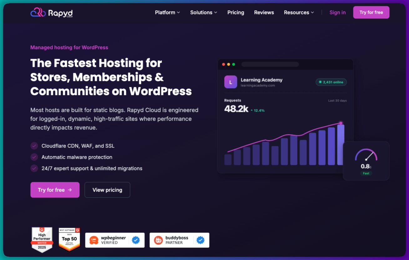rapyd-cloud-wordpress-hosting – Easy Digital Downloads The Rapyd Cloud Managed WordPress hosting site.