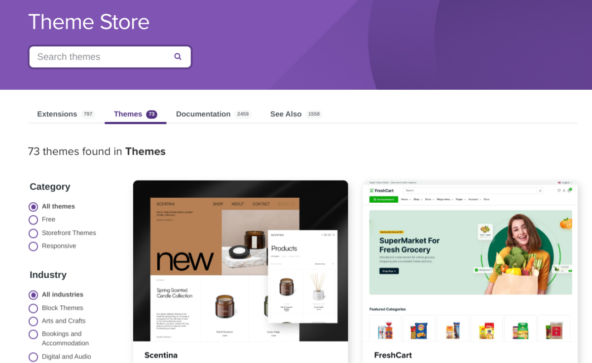 The WooCommerce Theme Store.
