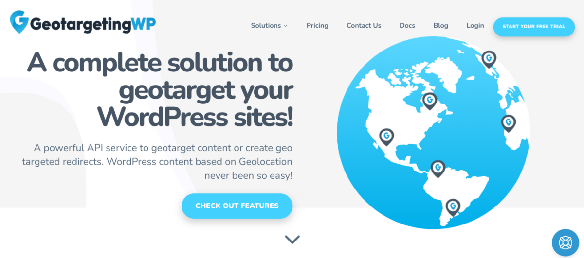 The Geotargeting WP plugin website.