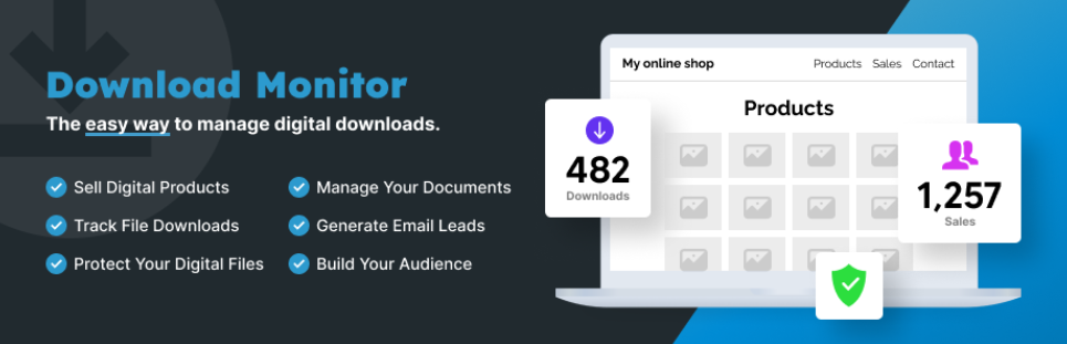 The WordPress Digital Monitor plugin banner.