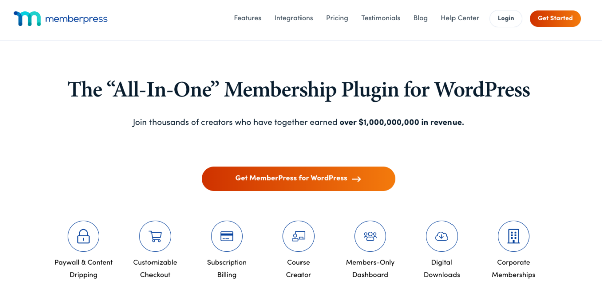 The MemberPress plugin website