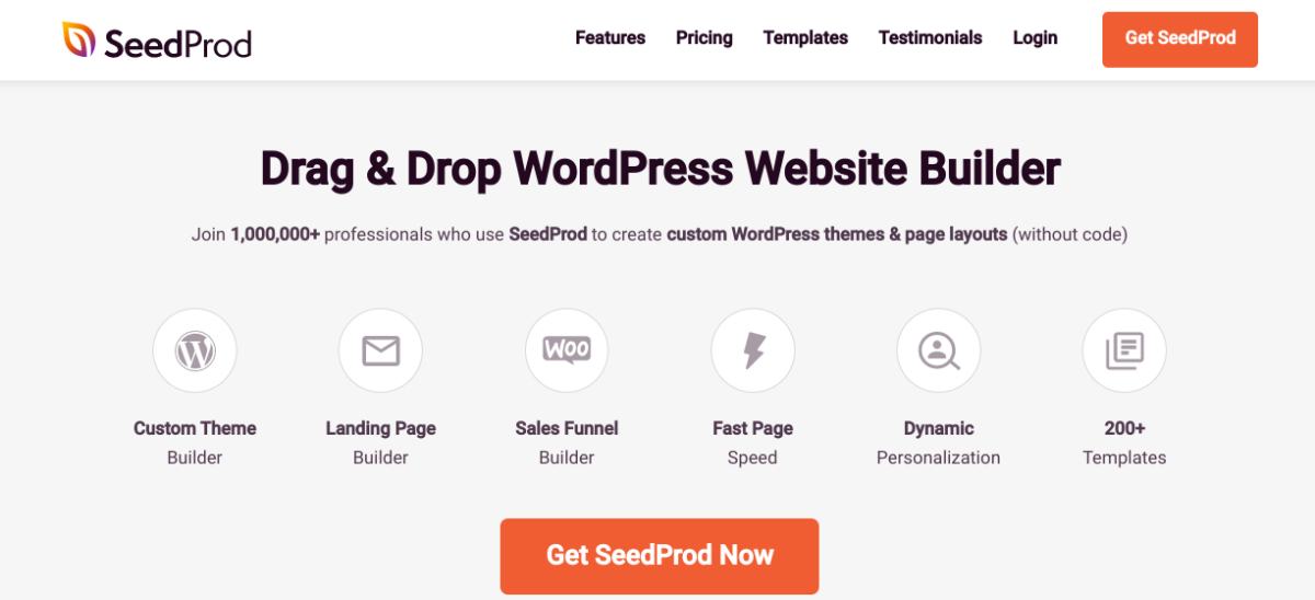 The SeedProd plugin website.