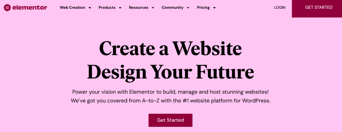 The Elementor website.