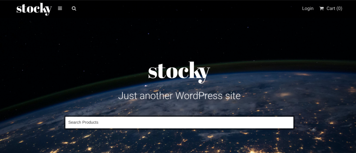 The Stocky WordPress theme demo. 