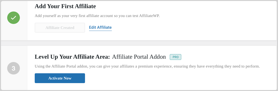 Installing and activating the Affiliate Area Addon in WordPress. 