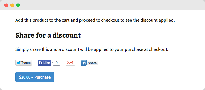 A social discount reward for promoting eCommerce products