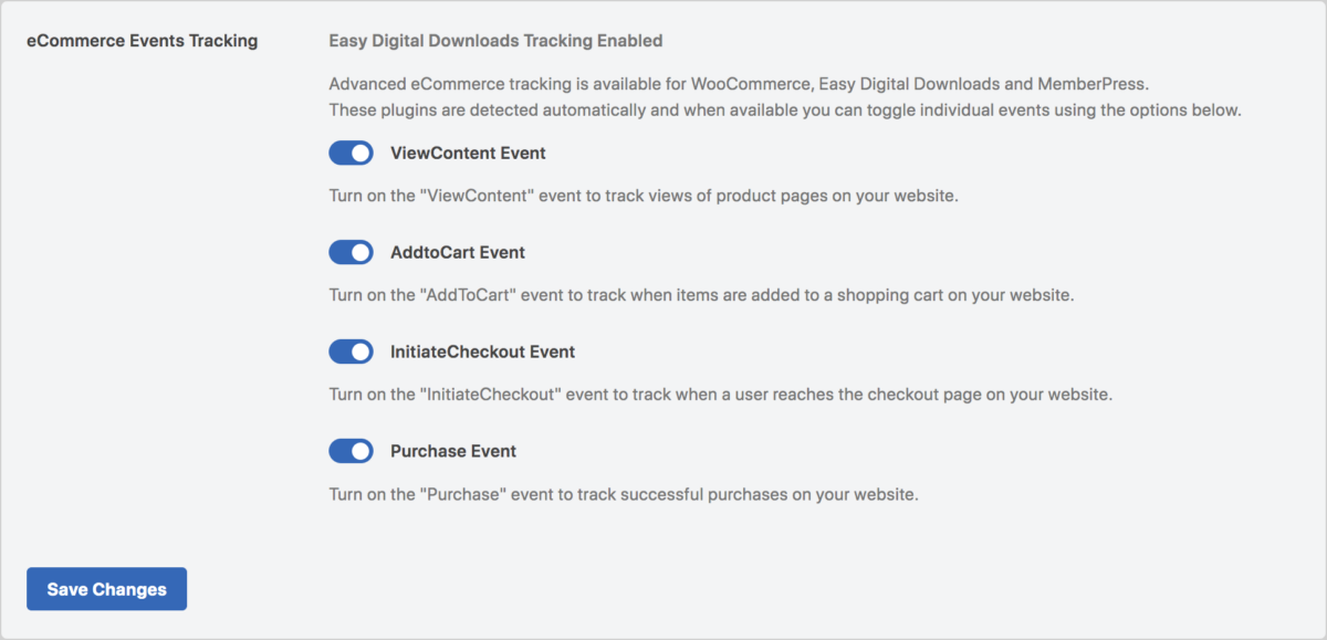 Using WPCode for ecommerce events tracking in WordPress + Easy Digital Downloads.