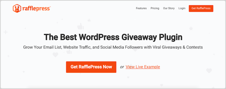 The RafflePress plugin website.