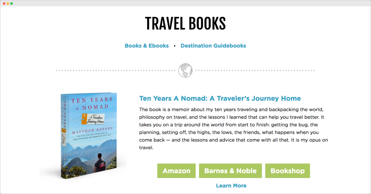 Travel ebooks and guides for sale.