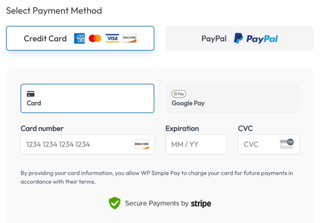 Checkout with multiple payment gateway options.