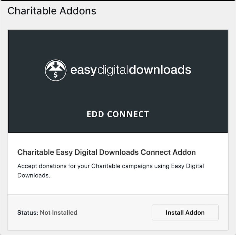 The Charitable EDD Connect Addon.