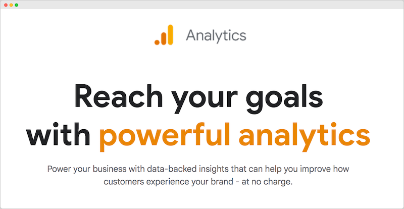 The Google Analytics site.