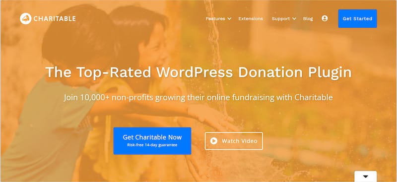 The WordPress Charitable plugin website.