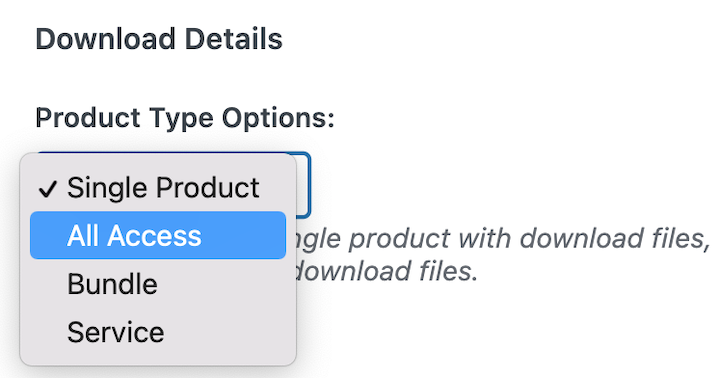 The All Access product type for tiered pricing.