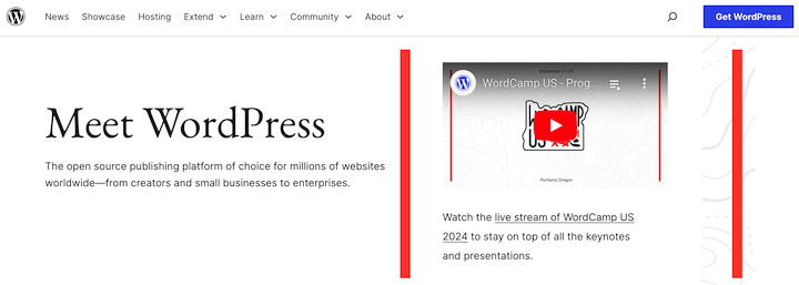 The WordPress.org website.