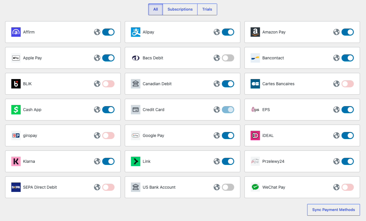 I molteplici metodi di pagamento in WordPress supportati dal gateway di pagamento Stripe in EDD.