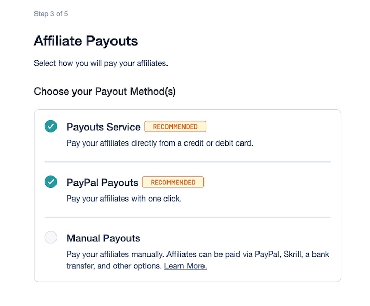 Screenshot – Easy Digital Downloads Configuring the affiliate payout settings for an affiliate marketing program in WordPress.