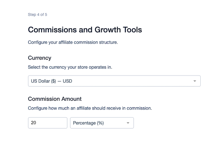 Screenshot – Easy Digital Downloads Configuring the AffiliateWP settings for commissions and growth tools in WordPress.